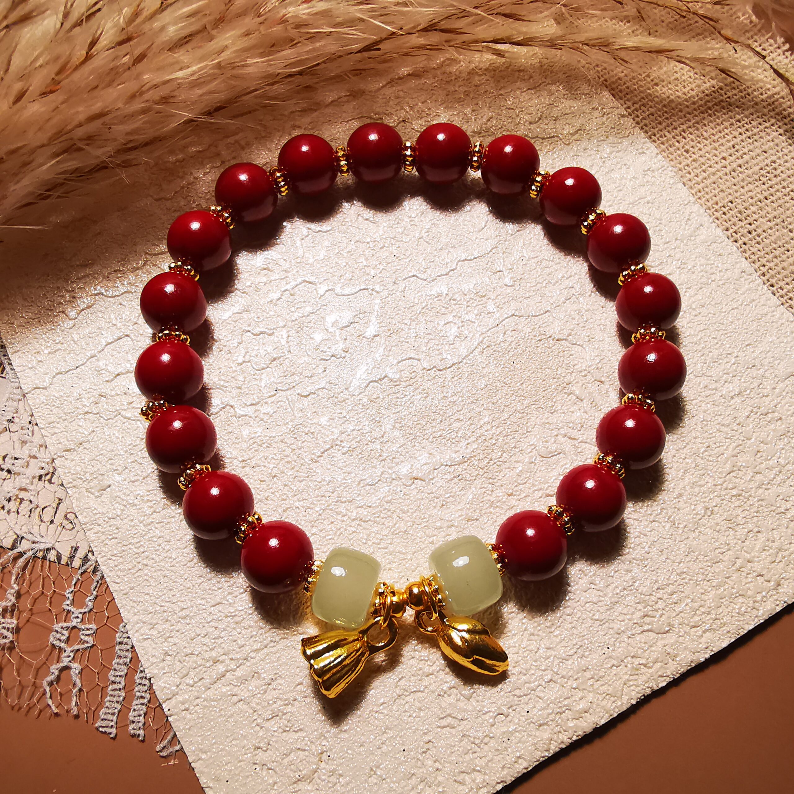 No.B7 - Fortune-Attracting Lotus Seedpod & Lotus Purple Gold Sand Bracelet – Perfect for Street Photography & Everyday Styling
