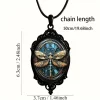 No.P1 - Gothic Dragonfly Black-framed Glass Pendant – Perfect for Street Photography & Everyday Styling