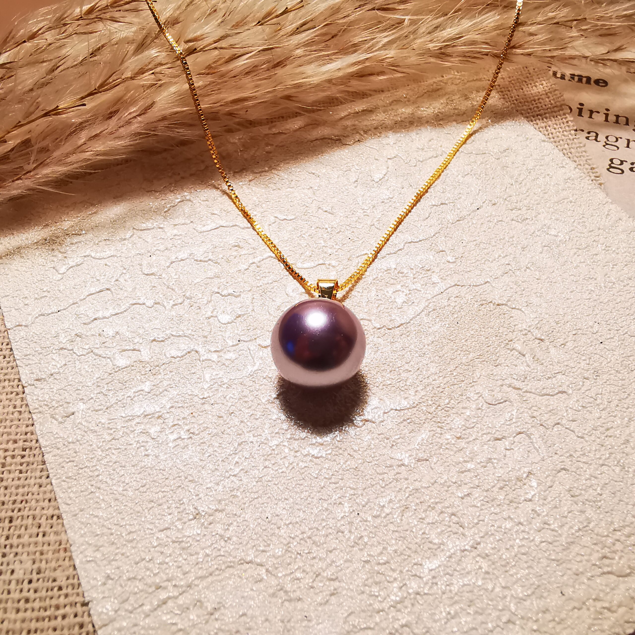 No.P8 - Purple Perfect Round Versatile High-Luster Elegant Pendant – Perfect for Street Photoaphy & Everyday Styling