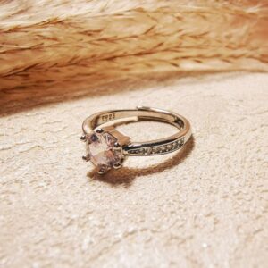 No.R10- S925 Silver-plated Moissanite Ring – Perfect for Street Photography & Everyday Styling