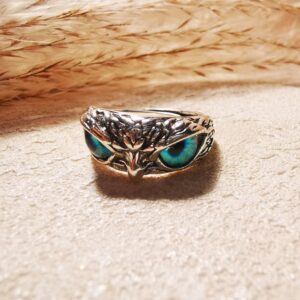 No.R15- Vintage Silver Owl Fortune Ring – Perfect for Street Photography & Everyday Styling