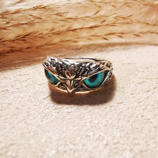 No.R15- Vintage Silver Owl Fortune Ring – Perfect for Street Photography & Everyday Styling