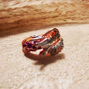 No.R35 - Bold Dragon Head Diamond-encrusted Fortune Ring – Perfect for Street Photography & Everyday Styling