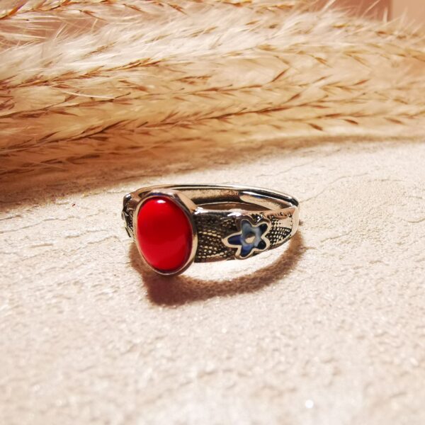 No.R47 - 925 Silver-Plated Chinese Style Niche Flower Ring – Perfect for Street Photography & Everyday Styling