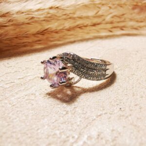 No.R9- 5-Carat High Carbon Moissanite Diamond Ring – Perfect for Street Photography & Everyday Styling