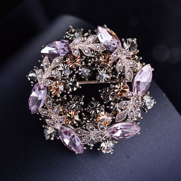 No.S5 - Bauhinia Purple Amethyst Silver Brooch – Perfect for Street Photoaphy & Everyday Styling