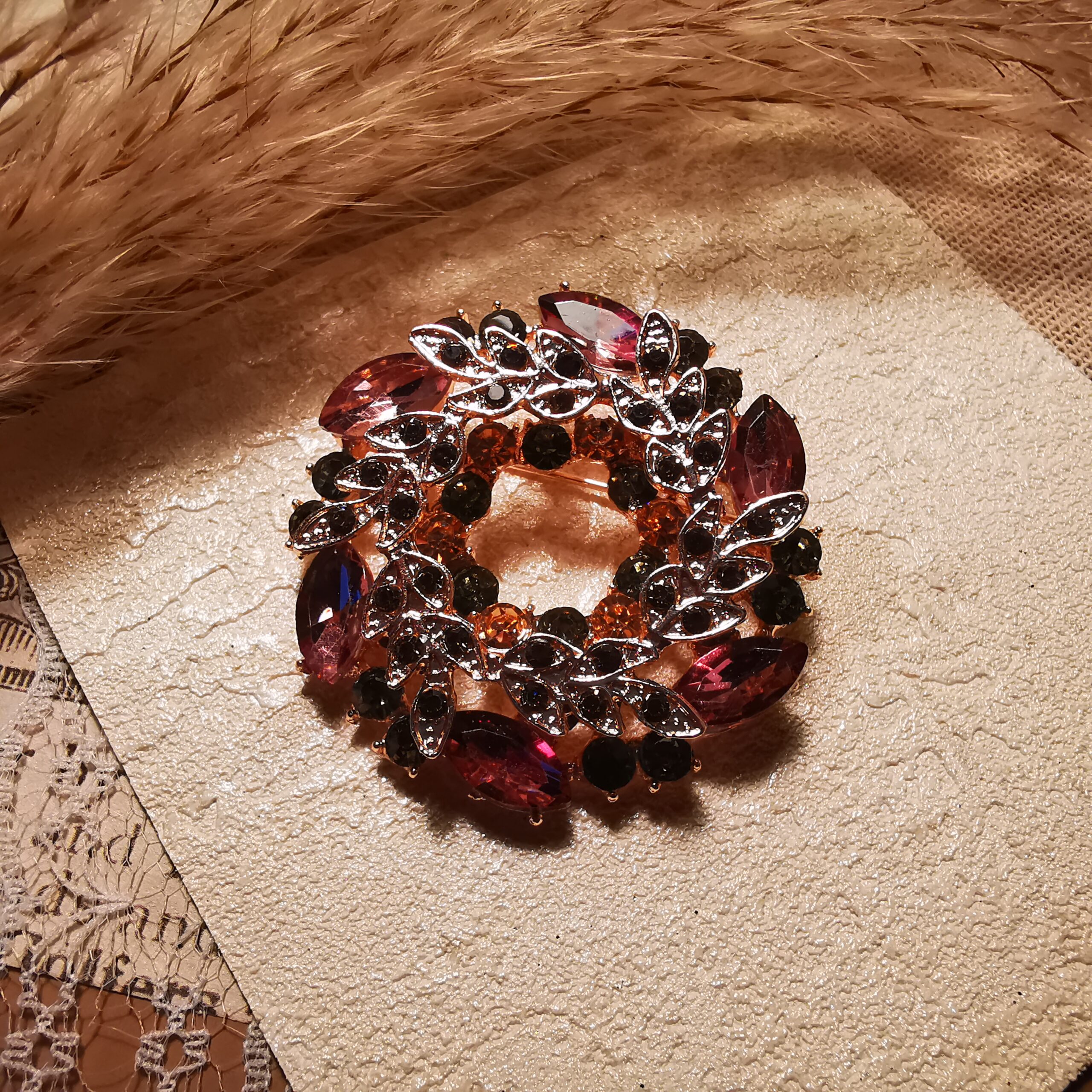 No.S5 - Bauhinia Purple Amethyst Silver Brooch – Perfect for Street Photoaphy & Everyday Styling