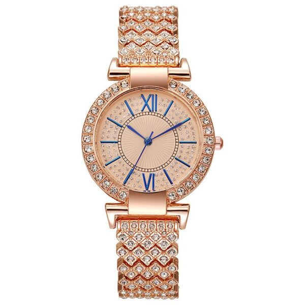 No.W5 - Starry Sky Rose Gold Watch – Perfect for Street Photoaphy & Everyday Styling