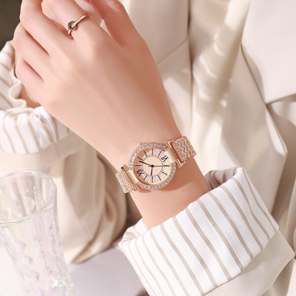No.W5 - Starry Sky Rose Gold Watch – Perfect for Street Photoaphy & Everyday Styling